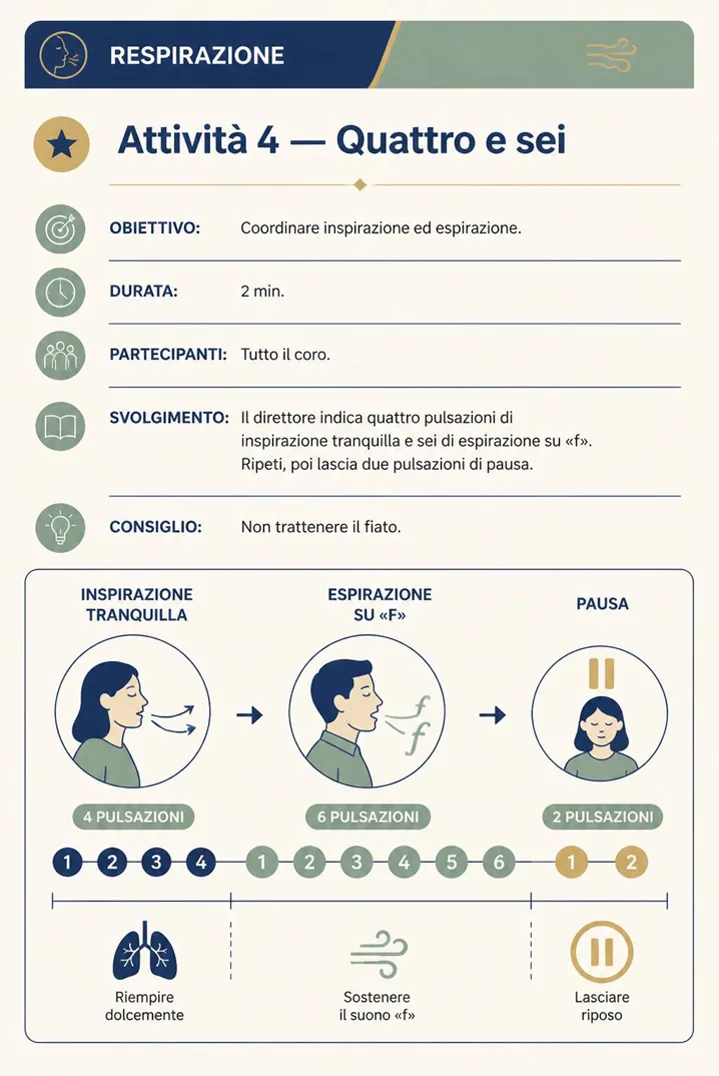 Pagina della guida di attività corali 4