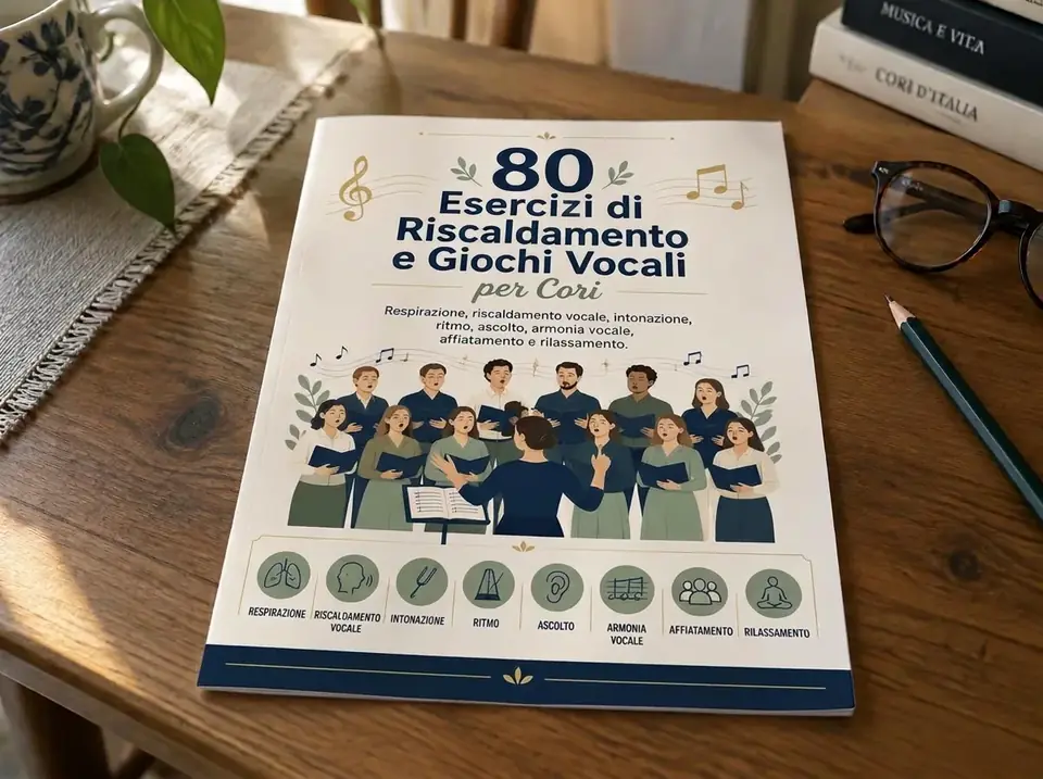 La guida delle 80 attività stampata in formato A4 su un tavolo